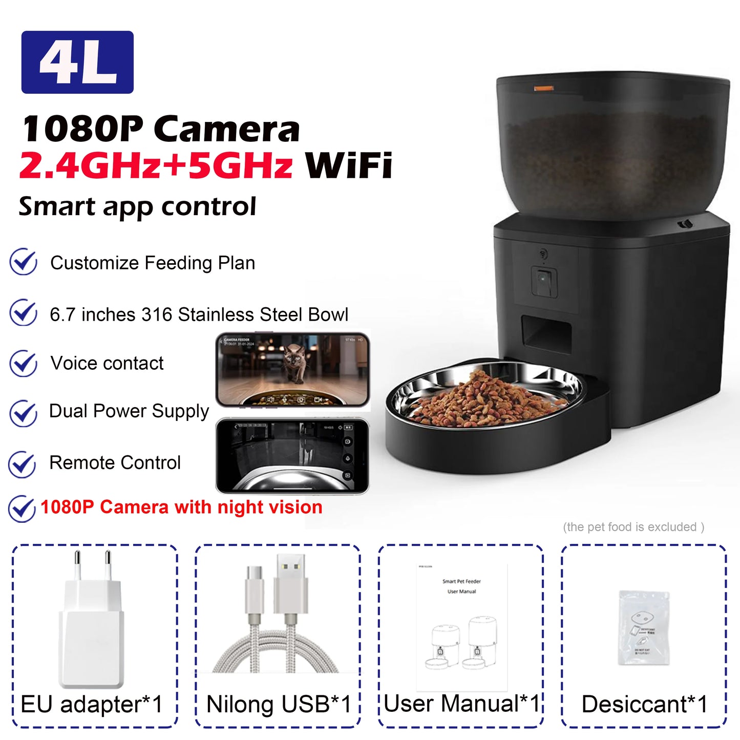 Smart Pet Feeder with HD Camera™