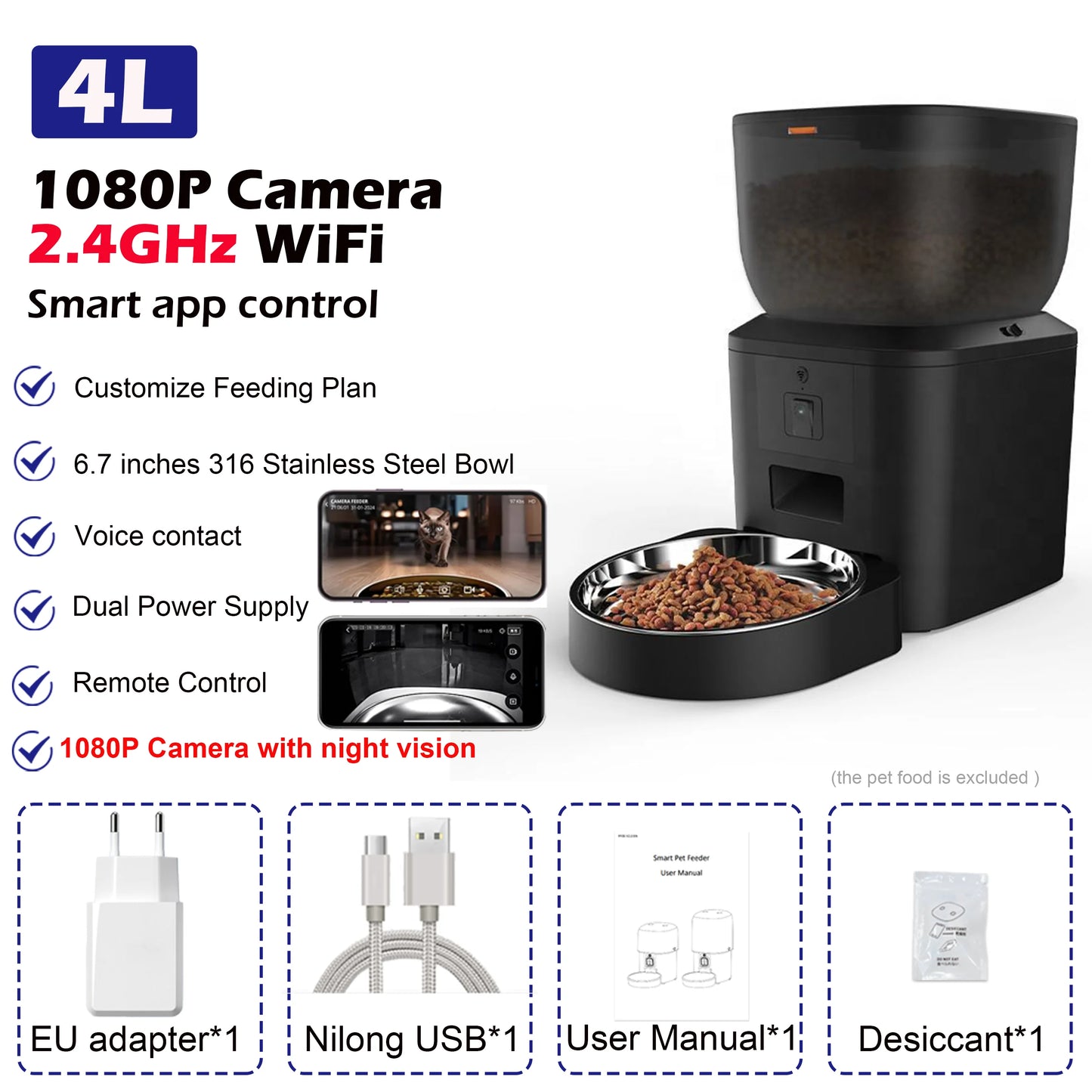 Smart Pet Feeder with HD Camera™
