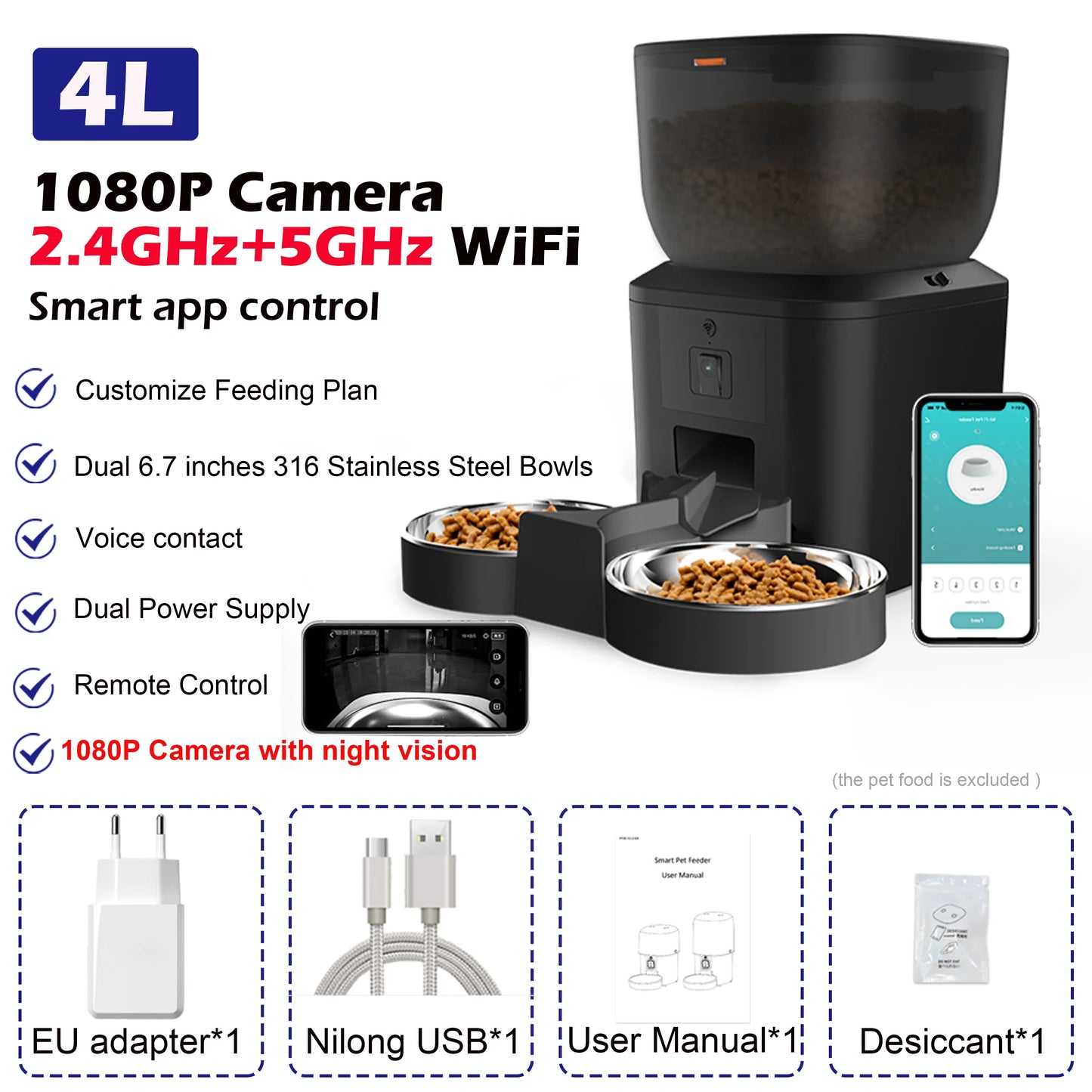 Smart Pet Feeder with HD Camera™